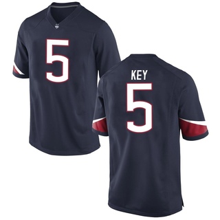 Aaron Key Game Navy Men's UConn Huskies Football Jersey