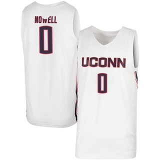 Ahmad Nowell Replica White Men's UConn Huskies Basketball Jersey