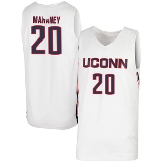 Aidan Mahaney Replica White Men's UConn Huskies Basketball Jersey