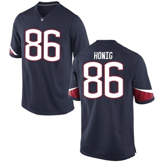 Alex Honig Game Navy Men's UConn Huskies Football Jersey