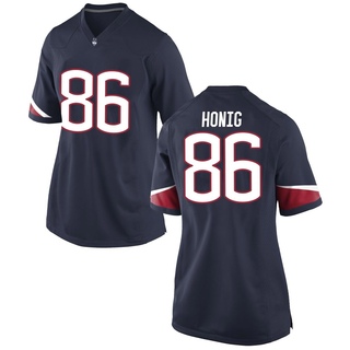 Alex Honig Game Navy Women's UConn Huskies Football Jersey