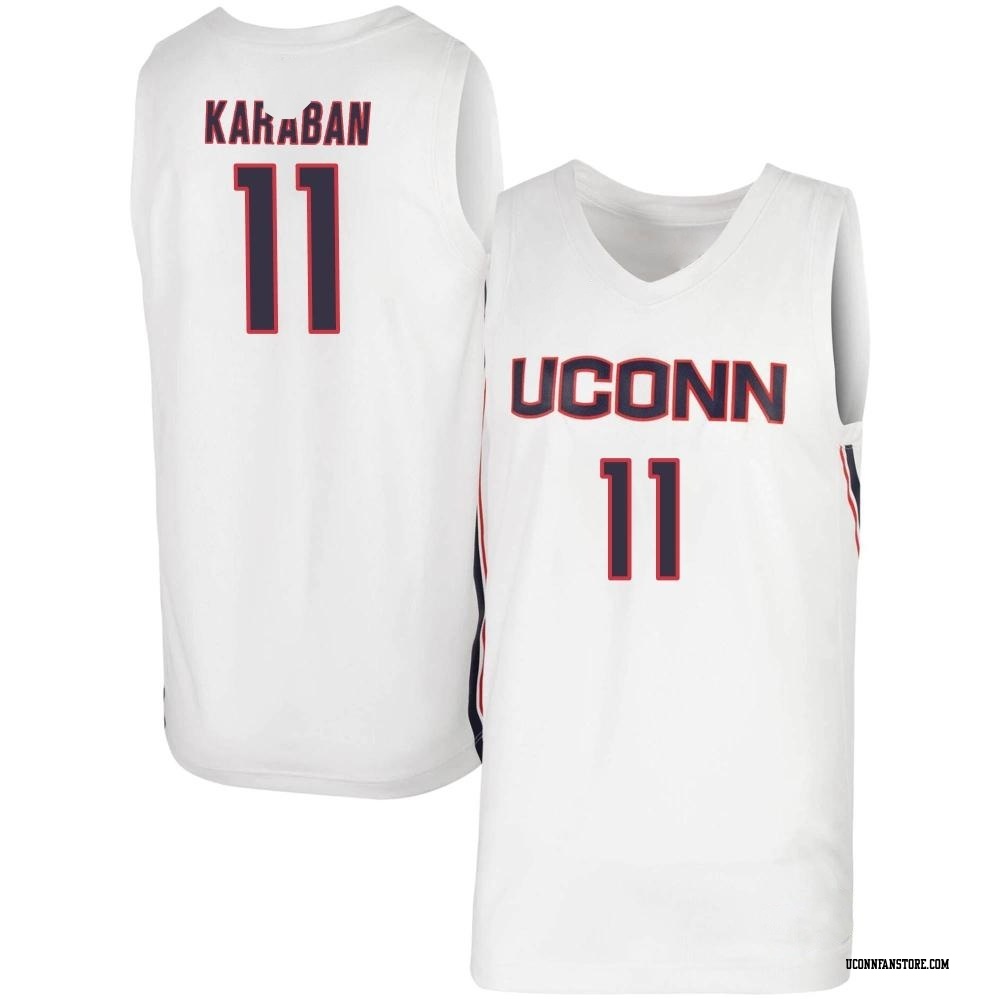 UConn Huskies College Basketball Jersey Custom Replica White