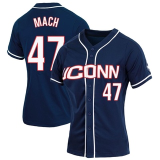 Alex Mach Replica Navy Women's UConn Huskies Full-Button Baseball Jersey