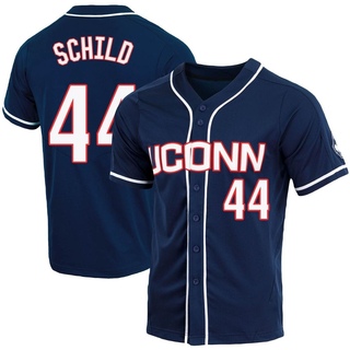 Ben Schild Replica Navy Men's UConn Huskies Full-Button Baseball Jersey