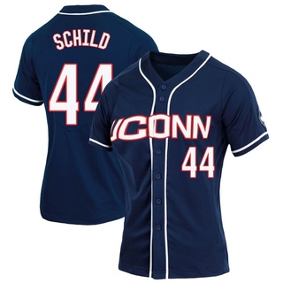 Ben Schild Replica Navy Women's UConn Huskies Full-Button Baseball Jersey