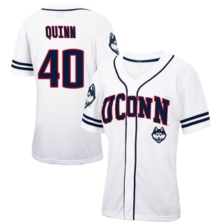 Braden Quinn Replica White Women's UConn Huskies Colosseum /Navy Free Spirited Baseball Jersey