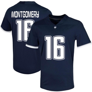 Brock Montgomery Game Navy Men's UConn Huskies Untouchable Football Jersey