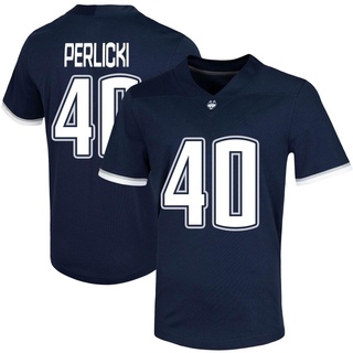 Bruno Perlicki Game Navy Men's UConn Huskies Untouchable Football Jersey