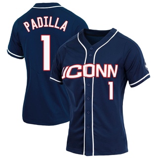 Bryan Padilla Replica Navy Women's UConn Huskies Full-Button Baseball Jersey