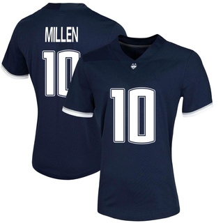 Cale Millen Game Navy Women's UConn Huskies Untouchable Football Jersey