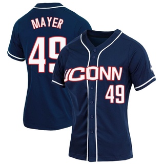 Cameron Mayer Replica Navy Women's UConn Huskies Full-Button Baseball Jersey