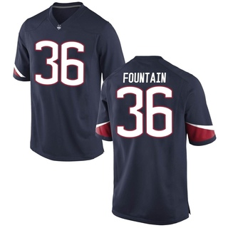 Chase Fountain Game Navy Men's UConn Huskies Football Jersey