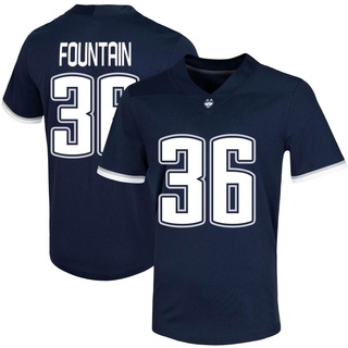 Chase Fountain Game Navy Men's UConn Huskies Untouchable Football Jersey