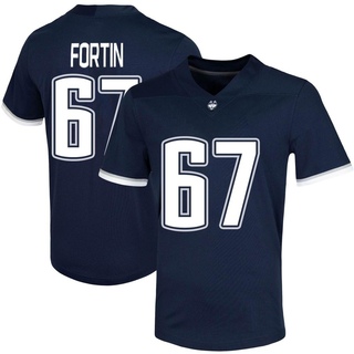 Christopher Fortin Game Navy Men's UConn Huskies Untouchable Football Jersey