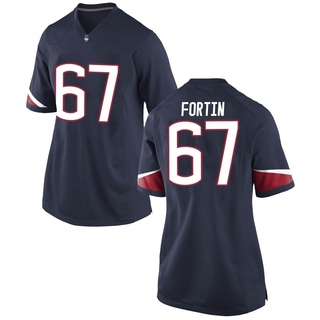 Christopher Fortin Replica Navy Women's UConn Huskies Football Jersey