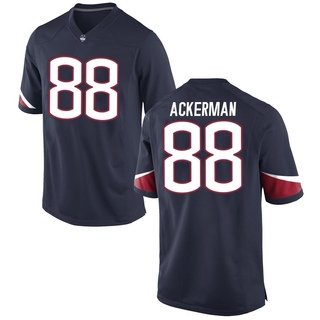 Cooper Ackerman Game Navy Men's UConn Huskies Football Jersey