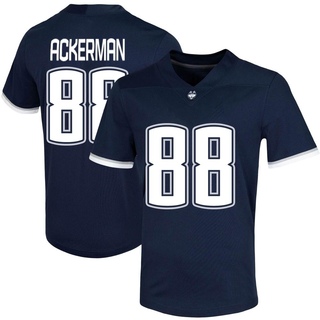 Cooper Ackerman Game Navy Men's UConn Huskies Untouchable Football Jersey