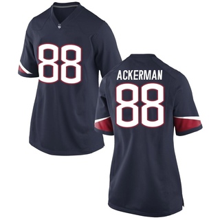 Cooper Ackerman Game Navy Women's UConn Huskies Football Jersey