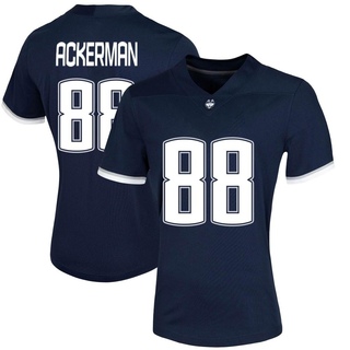 Cooper Ackerman Game Navy Women's UConn Huskies Untouchable Football Jersey