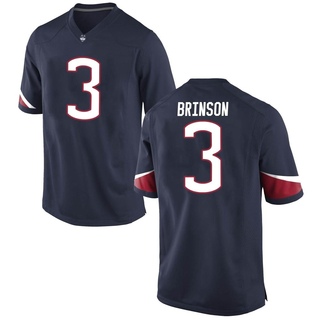 D'Mon Brinson Game Navy Men's UConn Huskies Football Jersey