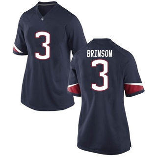 D'Mon Brinson Game Navy Women's UConn Huskies Football Jersey