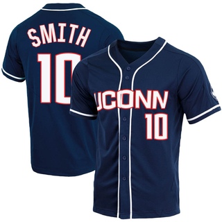 David Smith Replica Navy Men's UConn Huskies Full-Button Baseball Jersey