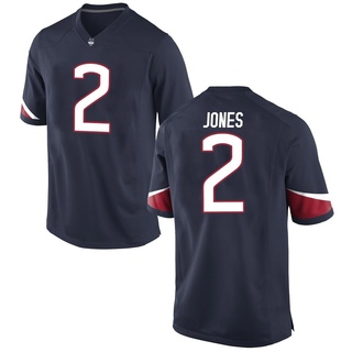 Durante Jones Game Navy Men's UConn Huskies Football Jersey