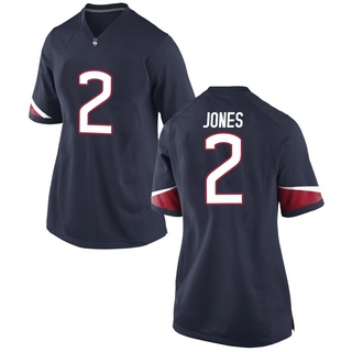 Durante Jones Game Navy Women's UConn Huskies Football Jersey