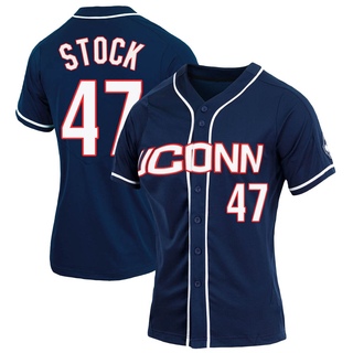 Erik Stock Replica Navy Women's UConn Huskies Full-Button Baseball Jersey