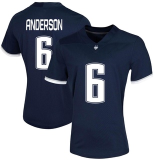 Ezeriah Anderson Game Navy Women's UConn Huskies Untouchable Football Jersey