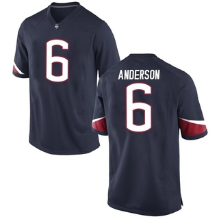 Ezeriah Anderson Game Navy Youth UConn Huskies Football Jersey