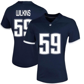 Finn Wilkins Game Navy Women's UConn Huskies Untouchable Football Jersey