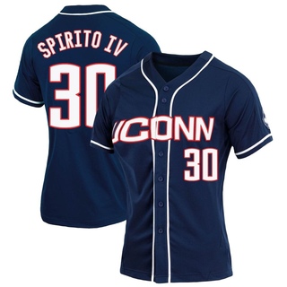 Frank Spirito IV Replica Navy Women's UConn Huskies Full-Button Baseball Jersey