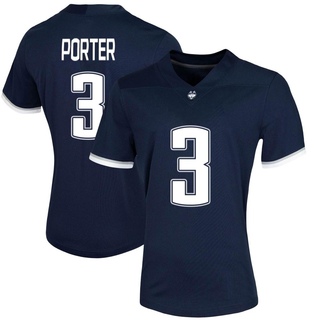 Geordon Porter Game Navy Women's UConn Huskies Untouchable Football Jersey