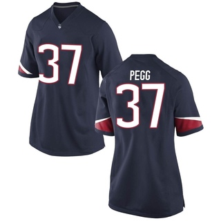 Hayden Pegg Game Navy Women's UConn Huskies Football Jersey