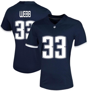 Hunter Webb Game Navy Women's UConn Huskies Untouchable Football Jersey