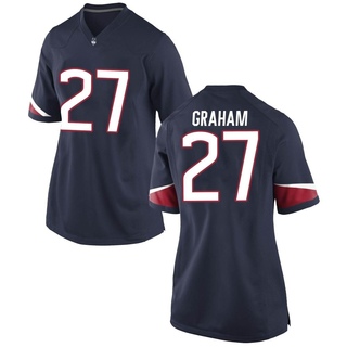 Ian Graham Game Navy Women's UConn Huskies Football Jersey