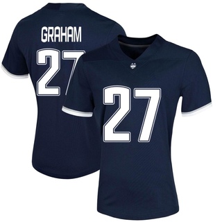 Ian Graham Game Navy Women's UConn Huskies Untouchable Football Jersey