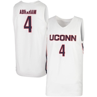 Isaiah Abraham Replica White Men's UConn Huskies Basketball Jersey