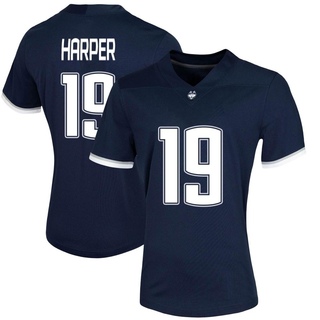 Jackson Harper Game Navy Women's UConn Huskies Untouchable Football Jersey