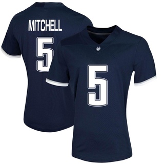 Jalen Mitchell Game Navy Women's UConn Huskies Untouchable Football Jersey