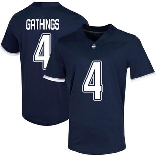 Jasaiah Gathings Game Navy Men's UConn Huskies Untouchable Football Jersey