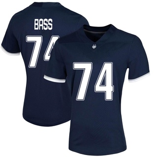 Jayden Bass Game Navy Women's UConn Huskies Untouchable Football Jersey