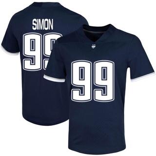 Jayden Simon Game Navy Men's UConn Huskies Untouchable Football Jersey