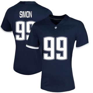 Jayden Simon Game Navy Women's UConn Huskies Untouchable Football Jersey