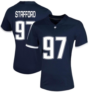 Jelani Stafford Game Navy Women's UConn Huskies Untouchable Football Jersey