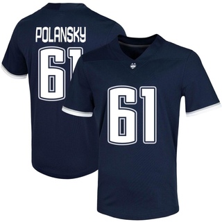 Jesse Polansky Game Navy Men's UConn Huskies Untouchable Football Jersey