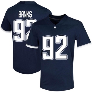 Jevon Banks Game Navy Men's UConn Huskies Untouchable Football Jersey