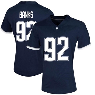 Jevon Banks Game Navy Women's UConn Huskies Untouchable Football Jersey