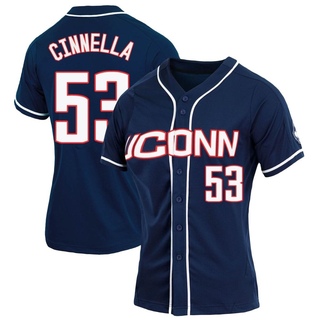 Joe Cinnella Replica Navy Women's UConn Huskies Full-Button Baseball Jersey